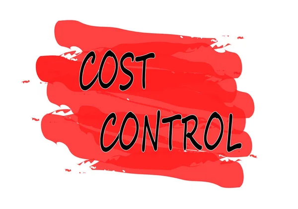 cost control red stamp isolated on white background