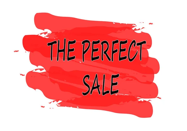Der Perfekte Verkauf Rote Marke Isoliert Auf Weißem Hintergrund — Stockfoto