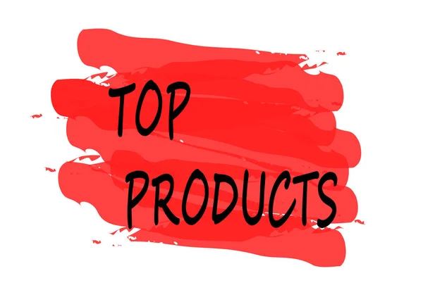 Top Products Red Stamp Isolated White Background — Stock Photo, Image