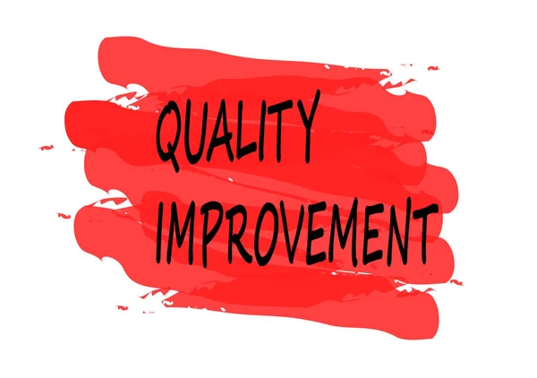 quality improvement red stamp isolated on white background