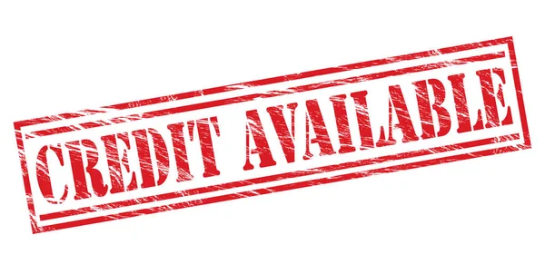 Credit Available Red Stamp Isolated White Background — Stock Photo, Image