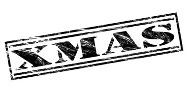 Beyaz arka plan üzerinde izole xmas siyah pul