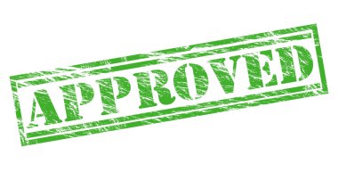 Beyaz arka plan üzerinde izole onaylanan yeşil pul