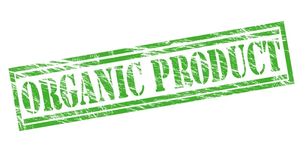 Organický Produkt Zelené Razítko Izolovaných Bílém Pozadí — Stock fotografie
