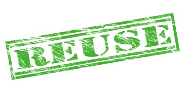 Beyaz arka plan üzerinde izole yeniden yeşil pul