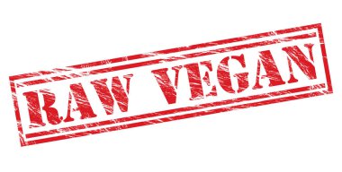 Beyaz arka plan üzerinde izole çiğ vegan kırmızı pul