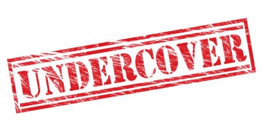 Beyaz arka plan üzerinde izole gizli kırmızı pul