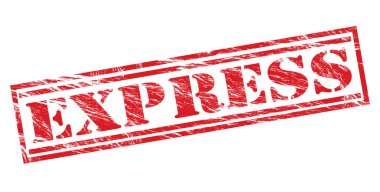 Beyaz arka plan üzerinde izole ifade kırmızı pul