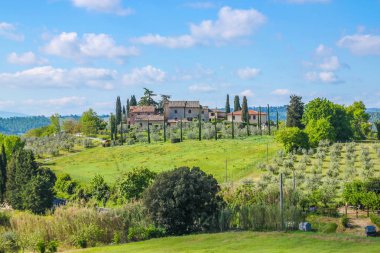 San Gimignano, Toskana, İtalya. San Gimignano tipik Toskana Ortaçağ İtalya yeridir.   