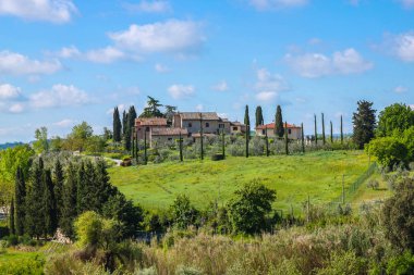 San Gimignano, Toskana, İtalya. San Gimignano tipik Toskana Ortaçağ İtalya yeridir.   