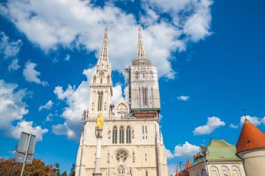 Kutsal Mary ayağı ve Zagreb Katedrali Zagreb, Hırvatistan