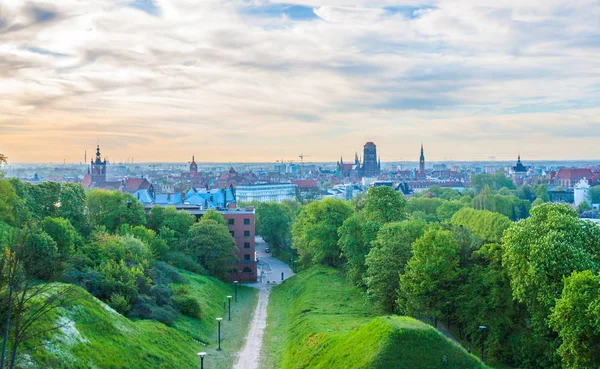 Aerial View Old Town Gdansk Poland — Stock Photo, Image