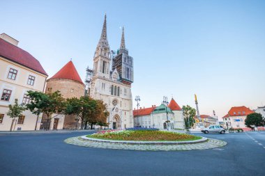 Kutsal Mary ayağı ve Zagreb Katedrali Zagreb, Hırvatistan