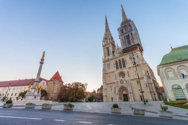 Kutsal Mary ayağı ve Zagreb Katedrali Zagreb, Hırvatistan
