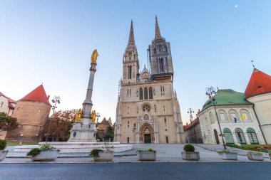 Kutsal Mary ayağı ve Zagreb Katedrali Zagreb, Hırvatistan