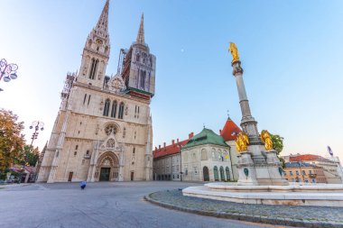 Kutsal Mary ayağı ve Zagreb Katedrali Zagreb, Hırvatistan