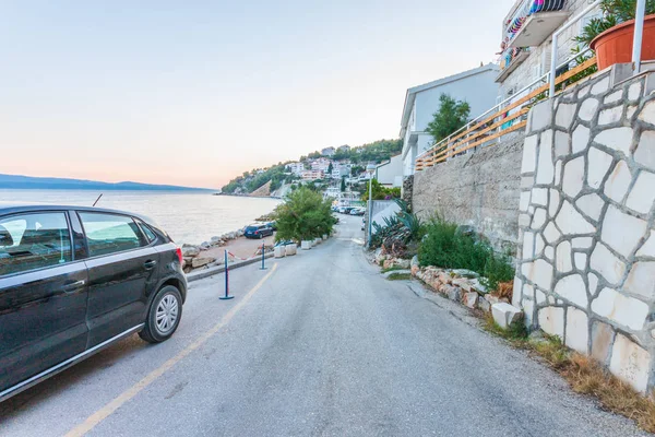 Makarska City Dalmaçya Hırvatistan Adriyatik Denizi Nin Kristal Berraklığında Turkuaz — Stok fotoğraf