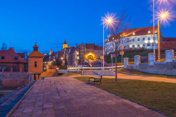 Malbork Teutonik Kale Akşam Polonya — Stok fotoğraf