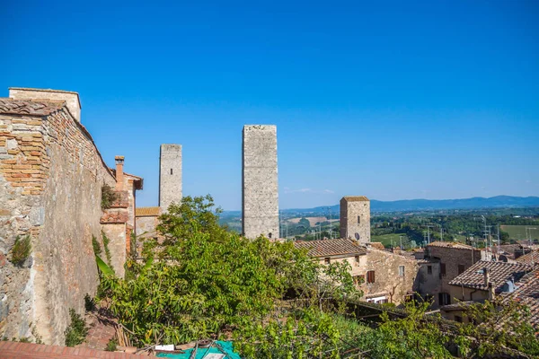 San Gimignano Toscane Italië San Gimignano Typisch Toscaanse Middeleeuwse Stad — Stockfoto