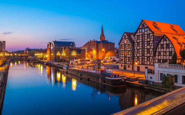 Gdansk Old Town Channel Evening Gdansk Poland — Stock Photo, Image