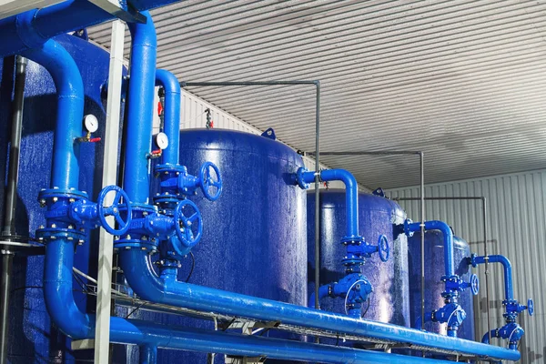 Equipo Filtro Purificación Agua Taller Planta —  Fotos de Stock