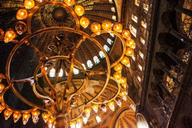 İstanbul Türkiye'de Ayasofya iç. mimari arka plan