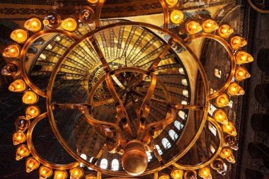 İstanbul Türkiye'de Ayasofya iç. mimari arka plan