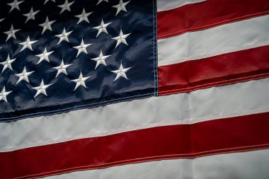 Amerika Birleşik Devletleri bayrağı yakın çekim.