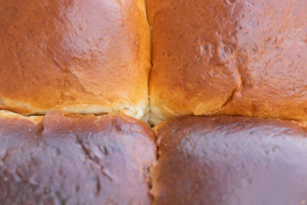 Gustosi e freschi panini brioche da vicino — Foto Stock