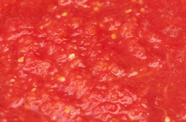 生トマトジュースの食感 調理中 — ストック写真