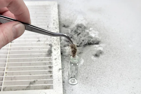 Cımbız ile havalandırma tozunun örnekleme