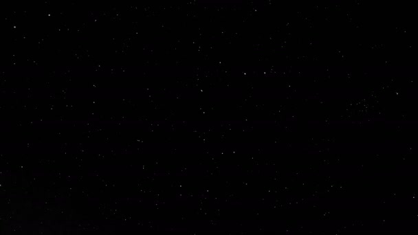 Starry Night Sky Moving Twinkling Stars Real Constellations Video Cosmic — Stock Video