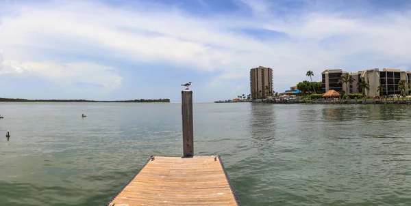 Panorama Podél Caxambas Ostrov Pobřeží Marco Island Floridě Létě — Stock fotografie