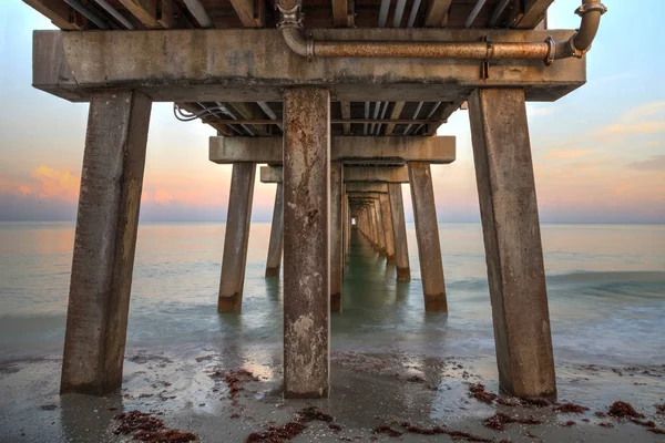 Yaz aylarında Gulf Coast of Naples, Florida Napoli iskelede üzerinde erken gündoğumu.