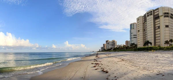 Soluppgång Över Stranden Clam Pass Längs Kusten Naples Florida — Stockfoto