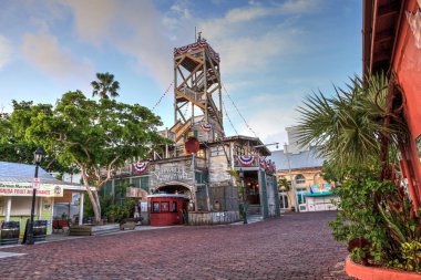 Key West, Florida, ABD - 1 Eylül 2018: Sunrise batık müzenin Key West, Florida üzerinden. Editoryal kullanım için.