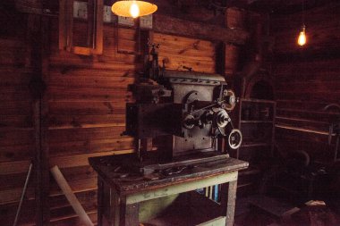 1905 Small Machine Shop at historic Koreshan State Park. clipart