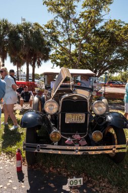 Siyah 1929 Ford Pickup 32 Yıllık Napoli Depo Klasik C at