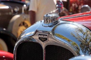 Kırmızı 1929 Auburn 120 Speedster 32 Yıllık Napoli Depo Cl at