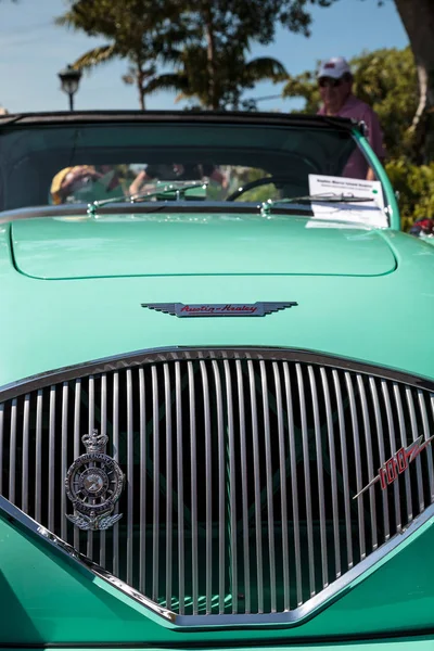 Green 1955 Austin Healey 100-4 en el 32º Depósito Anual de Nápoles C — Foto de Stock