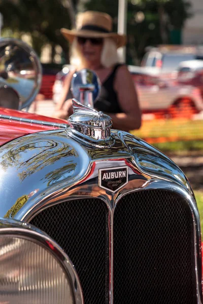 Red 1929 Auburn 120 Speedster at the 32nd Annual Naples Depot Cl — Stock Photo, Image