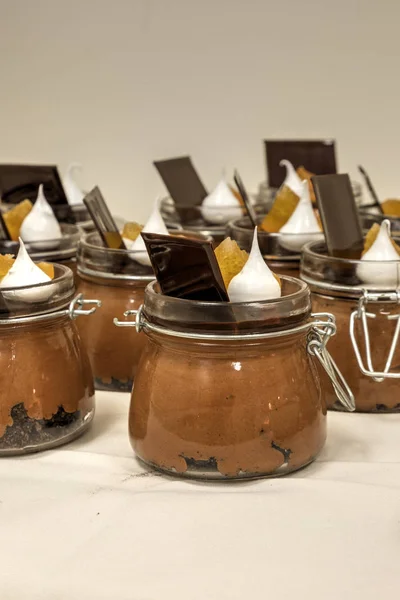 Zoete chocolade mousse dessert van Grand Marnier — Stockfoto
