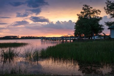 Napoli, Florida'daki Sugden Bölge Parkı'nda gün batımı