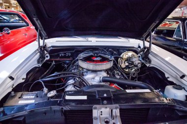 Beyaz 1969 Chevrolet Nova, Muscle Car City müzesinde sergilendi.