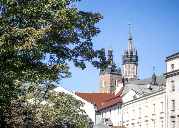 Taken Den Gamla Staden Visa Toppen Kyrkan — Stockfoto