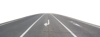 Beyaz arka planda düz bir şekilde izole edilmiş yol. Kırpma yolu olan nesne.