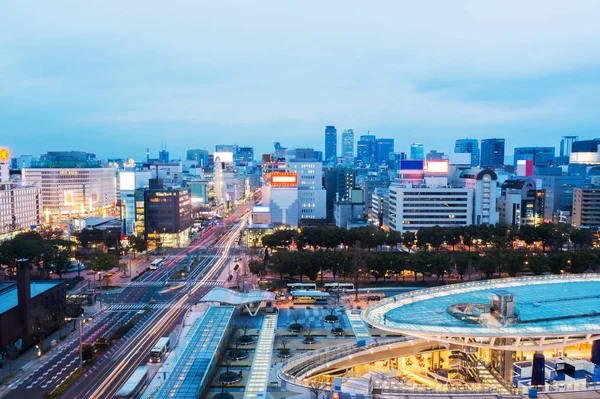 Nagoya, Japan city skyline with landmark of nagoya in twilight time.