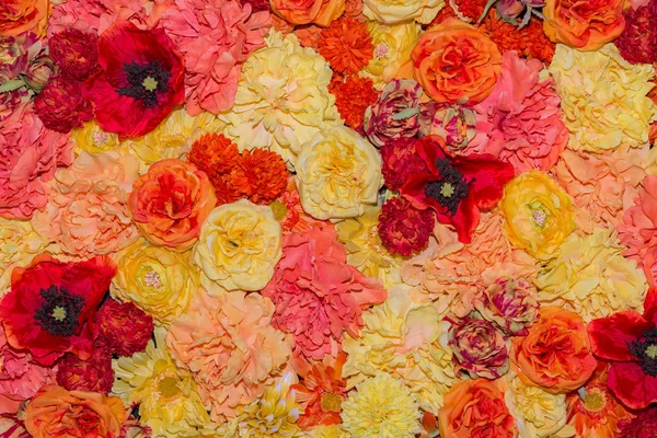 Fundo Flores Artificiais Laranja Bonita Decoração Flores — Fotografia de Stock