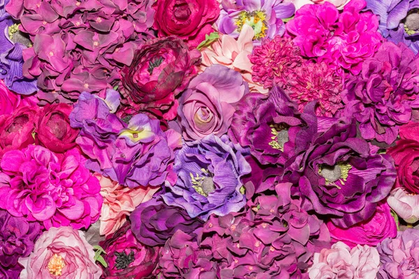 Krásné Purpurové Umělé Květiny Květiny Dekorace — Stock fotografie