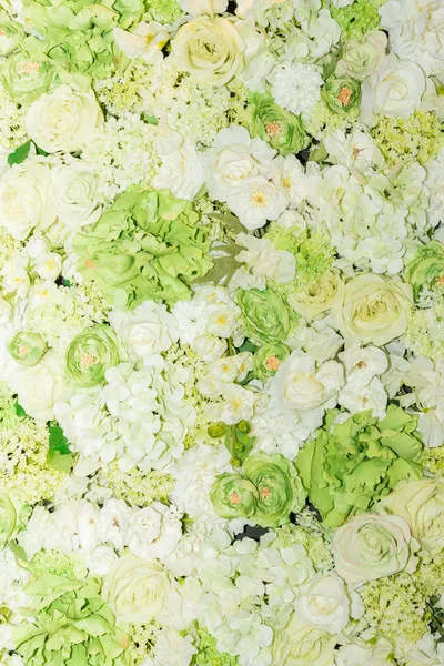 Nádherné Zelené Umělé Květiny Květiny Dekorace — Stock fotografie